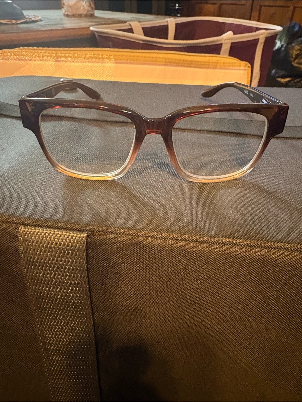 Joy Mangano Classic Square Eyeglass Frames - Brown Gradient 2.0
